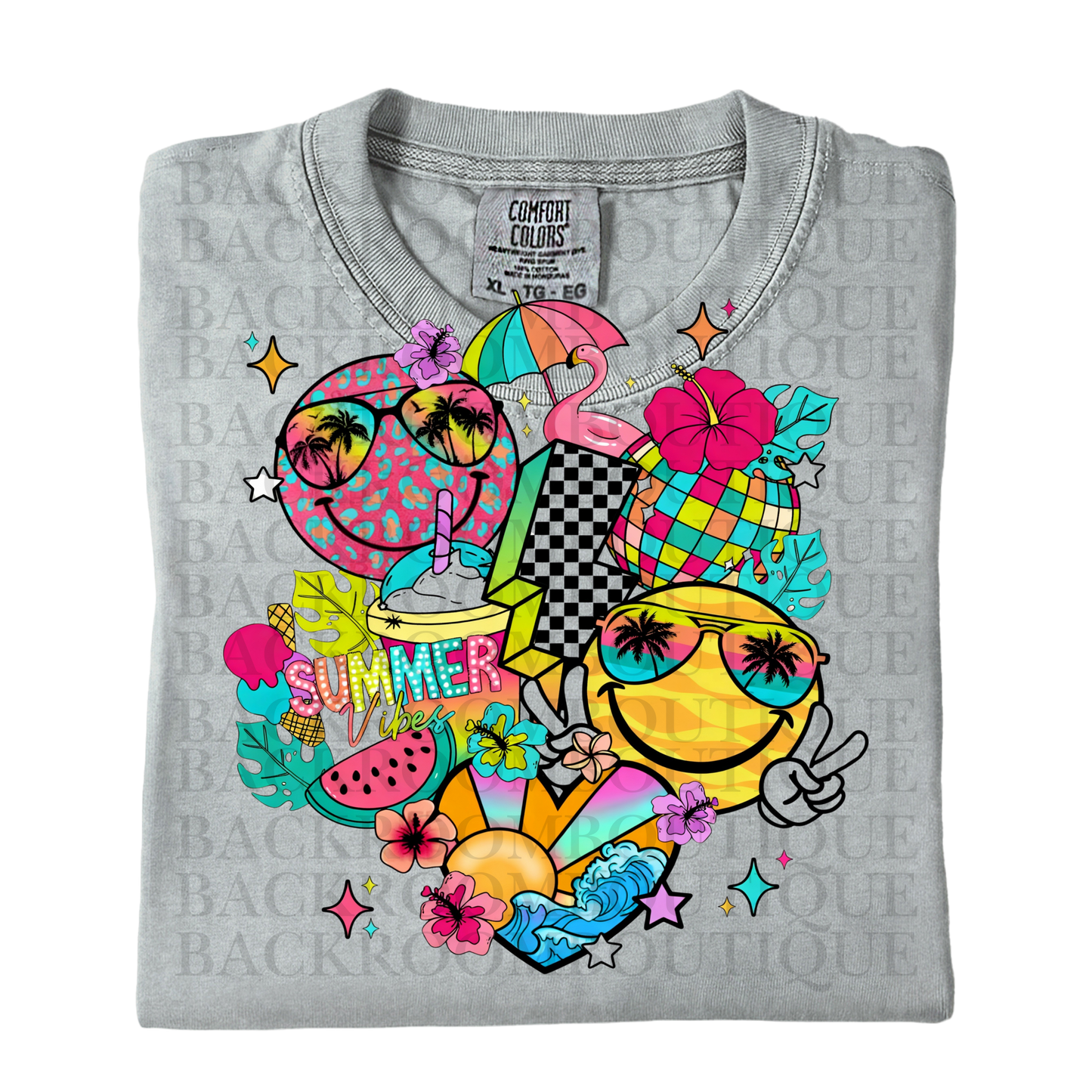 Summer Smiley Retro Tshirt