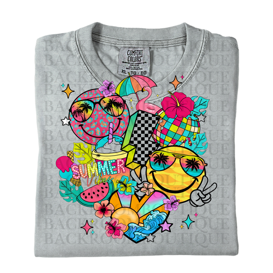 Summer Smiley Retro Tshirt